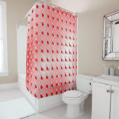 ハート飛んでいるの傾き シャワーカーテン (インサイチュ)