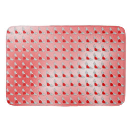 ハート飛んでいるの傾き バスマット