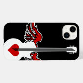 ハート飛んでいるギターCase-Mate iPhoneケース Case-Mate iPhoneケース (裏面 (横))