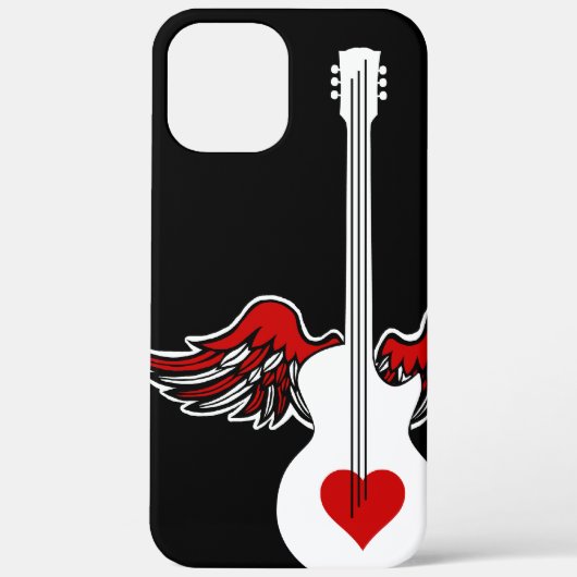 ハート飛んでいるギターCase-Mate iPhoneケース Case-Mate iPhoneケース (裏面)