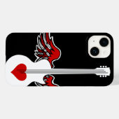 ハート飛んでいるギターCase-Mate iPhoneケース Case-Mate iPhoneケース (裏面 (横))