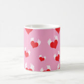 ハート飛んでいるコーヒーマグ コーヒーマグカップ (中央)