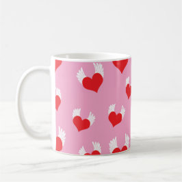 ハート飛んでいるコーヒーマグ コーヒーマグカップ