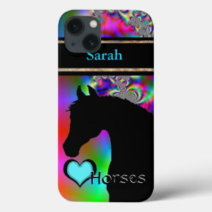 ハート馬IIIカスタマイズ可能(フラクタル50) iPhone 13ケース