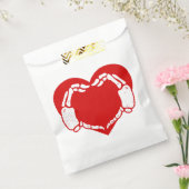 ハート骨格柄ゴシックバレンタイン フェイバーバッグ (封をした状態)