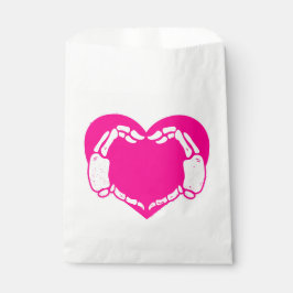 ハート骨組み手ゴシックバレンタインピンク フェイバーバッグ