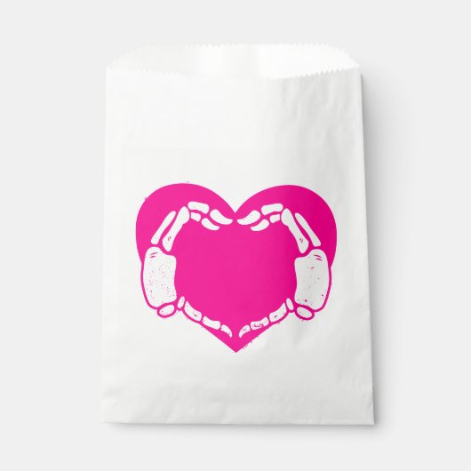 ハート骨組み手ゴシックバレンタインピンク フェイバーバッグ (正面)