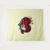 ハート魔法イエロービジネスタペストリー超大型 タペストリー (正面(横))