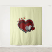 ハート魔法イエロービジネスタペストリー超大型 タペストリー (正面)