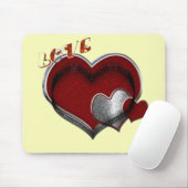 ハート魔法イエローマウスパッド マウスパッド (マウス)