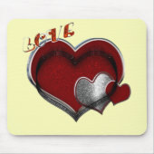 ハート魔法イエローマウスパッド マウスパッド (正面)