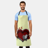 ハート魔法イエローラージエプロン エプロン (着用した状態)