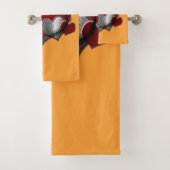 ハート魔法オレンジタオルセット バスタオルセット (インサイチュ)