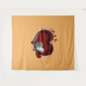 ハート魔法オレンジビジネスタペストリー超大型 タペストリー (正面(横))