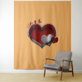 ハート魔法オレンジビジネスタペストリー超大型 タペストリー (インサイチュ)