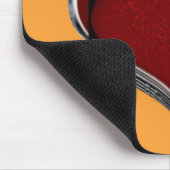 ハート魔法オレンジマウスパッド マウスパッド (コーナー)