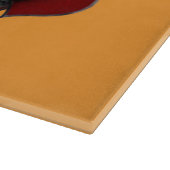 ハート魔法オレンジ色のガラス切り板38.1x27.9cm カッティングボード (角)