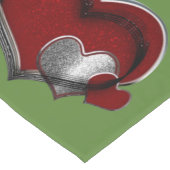 ハート魔法グリーンテーブルランナーホームリネン ロングテーブルランナー (コーナー)