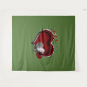 ハート魔法グリーンビジネスタペストリー超大型 タペストリー (正面(横))