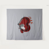 ハート魔法グレービジネスタペストリー超大型 タペストリー (正面(横))