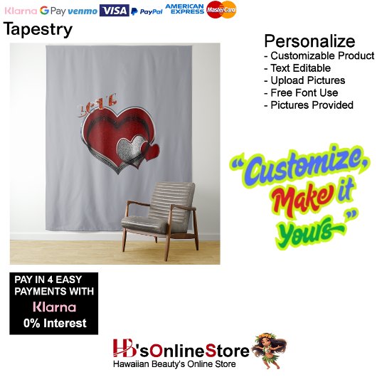 ハート魔法グレービジネスタペストリー超大型 タペストリー