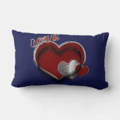 ハート魔法ネイビーブルーランバー装飾用クッション ランバークッション (裏面)