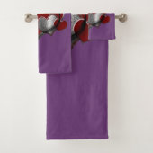 ハート魔法パープルタオルセット バスタオルセット (インサイチュ)