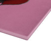 ハート魔法ピンクガラス切断ボード38.1x27.9cm カッティングボード (角)