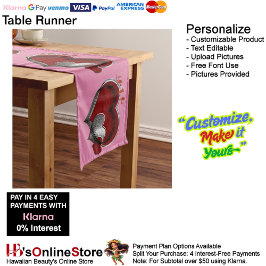 ハート魔法ピンクテーブルランナー家庭用リネン ロングテーブルランナー