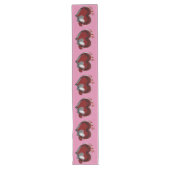 ハート魔法ピンクテーブルランナー家庭用リネン ロングテーブルランナー (正面)