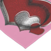 ハート魔法ピンクテーブルランナー家庭用リネン ロングテーブルランナー (コーナー)