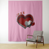 ハート魔法ピンクビジネスタペストリー超大型 タペストリー (インサイチュ)