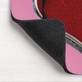 ハート魔法ピンクマウスパッド マウスパッド (コーナー)