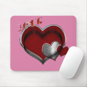 ハート魔法ピンクマウスパッド マウスパッド (マウス)