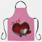 ハート魔法ピンクラージエプロン エプロン (正面)