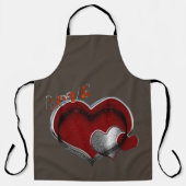 ハート魔法ブラウンラージエプロン エプロン (正面)