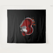 ハート魔法ブラックビジネスタペストリー超大型 タペストリー (正面(横))