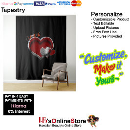 ハート魔法ブラックビジネスタペストリー超大型 タペストリー