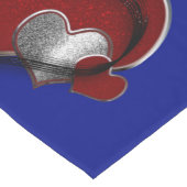 ハート魔法ブルーテーブルランナーホームリネン ロングテーブルランナー (コーナー)