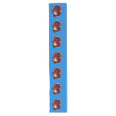 ハート魔法ブルーテーブルランナーホームリネン ロングテーブルランナー (正面)