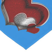 ハート魔法ブルーテーブルランナーホームリネン ロングテーブルランナー (コーナー)