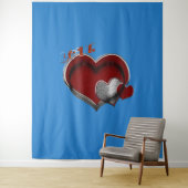 ハート魔法ブルービジネスタペストリー超大型 タペストリー (インサイチュ)