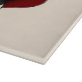 ハート魔法ベージュガラス切削板38.1x27.9cm カッティングボード (角)