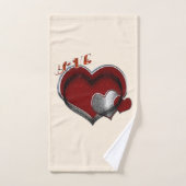 ハート魔法ベージュタオルセット バスタオルセット (ハンドタオル)