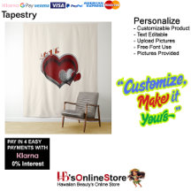 ハート魔法ベージュビジネスタペストリー超大型