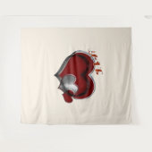 ハート魔法ベージュビジネスタペストリー超大型 タペストリー (正面(横))