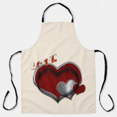 ハート魔法ベージュラージ エプロン (正面)