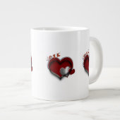 ハート魔法ホワイトジャンボマグ ジャンボコーヒーマグカップ (正面右)