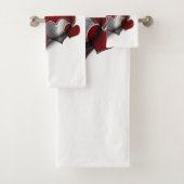 ハート魔法ホワイトバスルーム用タオルセット バスタオルセット (インサイチュ)