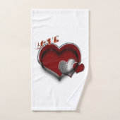 ハート魔法ホワイトバスルーム用タオルセット バスタオルセット (ハンドタオル)